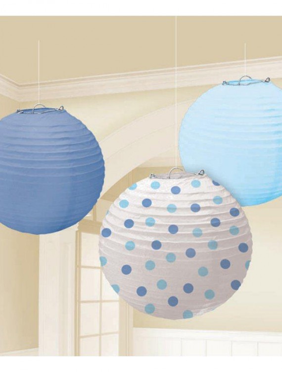 Blue Paper Lanterns Assorted