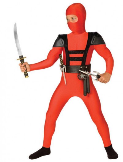 Red Fighter Ninja Child Costume