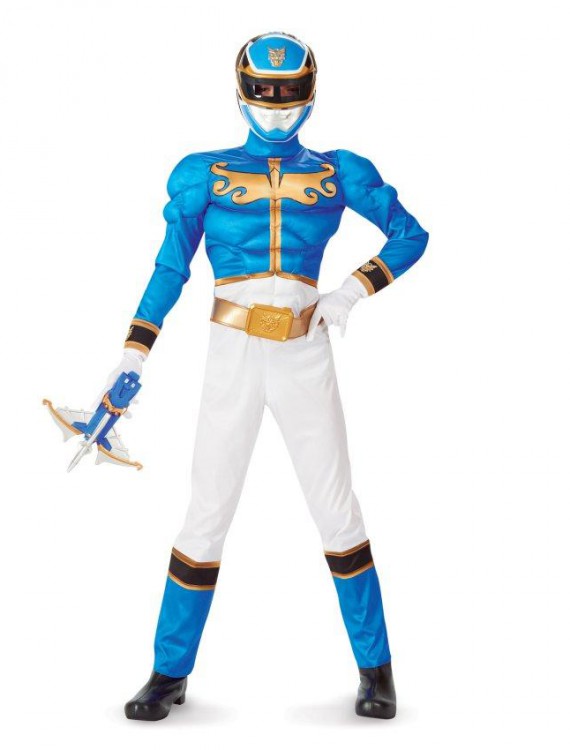 Blue Power Ranger Megaforce Muscle Chest Child Costume