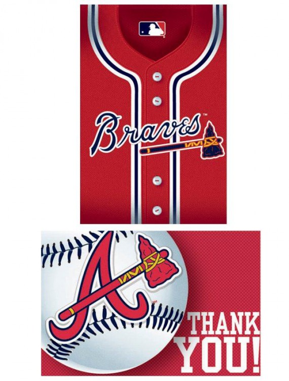 Atlanta Braves Baseball - Invitation and Thank You Combo (8 each)