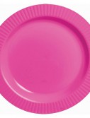 Bright Pink Premium Plastic Banquet Dinner Plates (16 count)