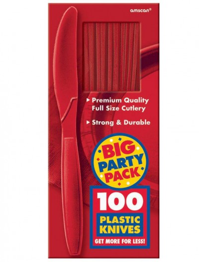 Apple Red Big Party Pack - Knives (100 count)