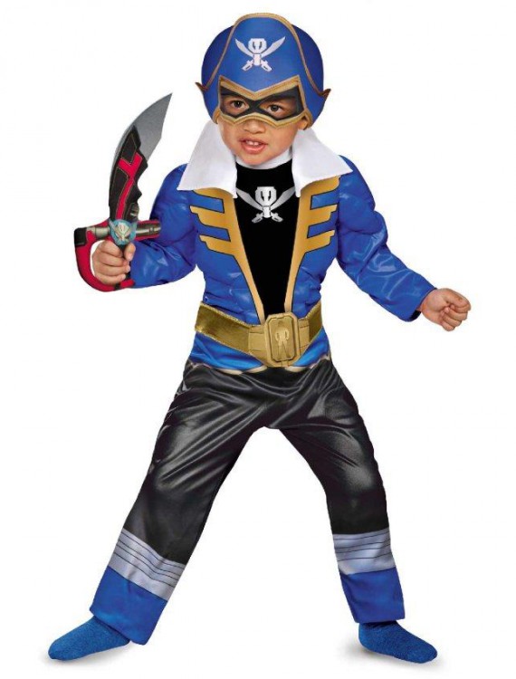 Power Ranger Super Megaforce Blue Ranger Toddler / Child Muscle Costume