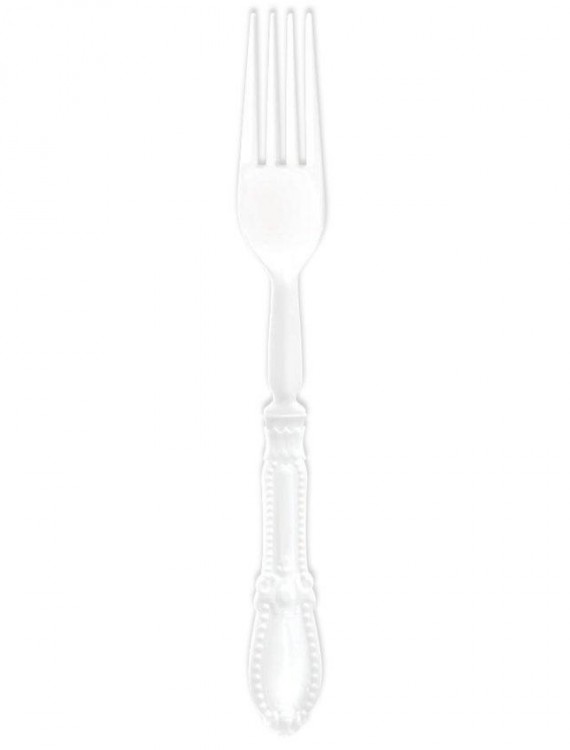 White Formal Flatware - Forks (20)