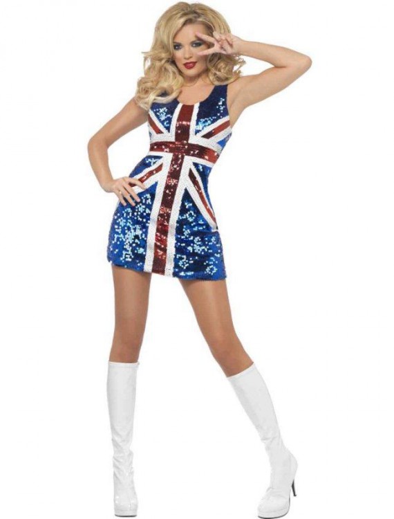 All That Glitters Rule Britannia Union Jack Dress Costume