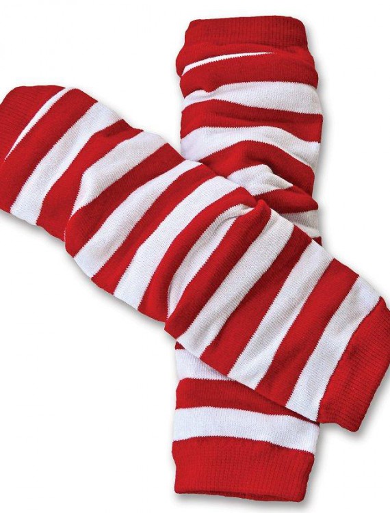 Red and White Leg Warmers (1 pair)