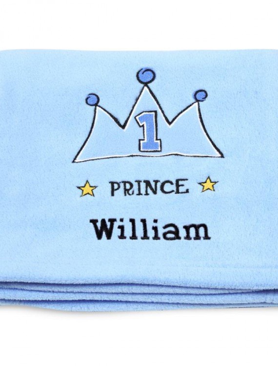 Lil Prince Applique Fleece Blanket - Embroidered