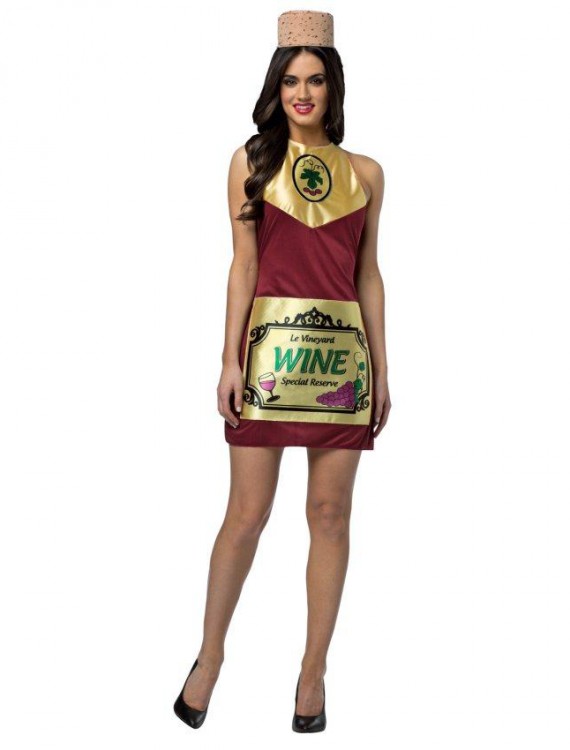 Wine Bottle Womens Dress Costume