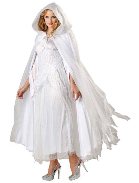 Haunted Ghostly White Costume Cape