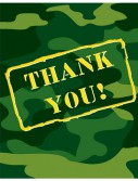 Camo Gear Thank You Cards (8 count)