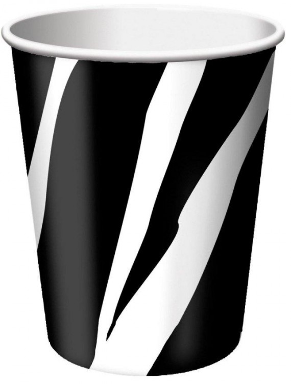 Zebra Stripes 9 oz. Cups (8)