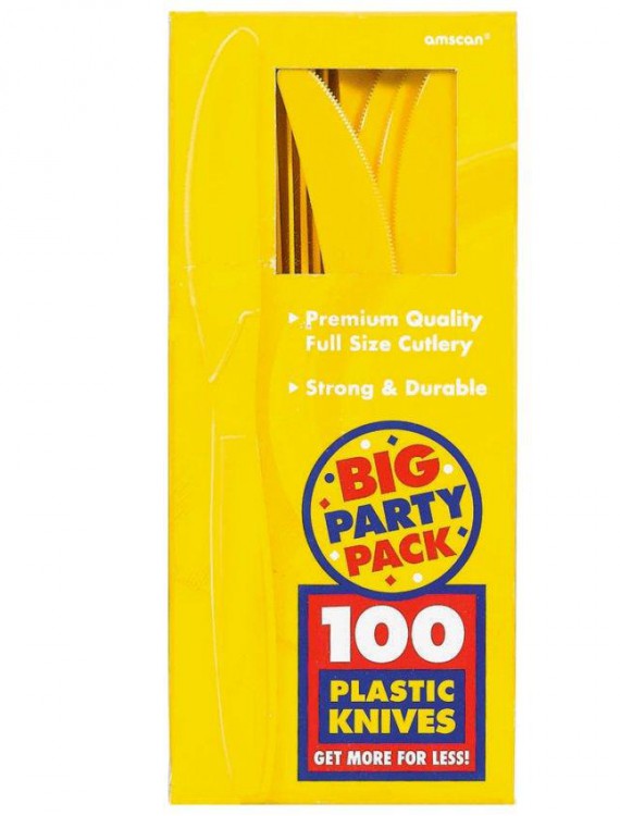 Yellow Sunshine Big Party Pack - Knives (100 count)