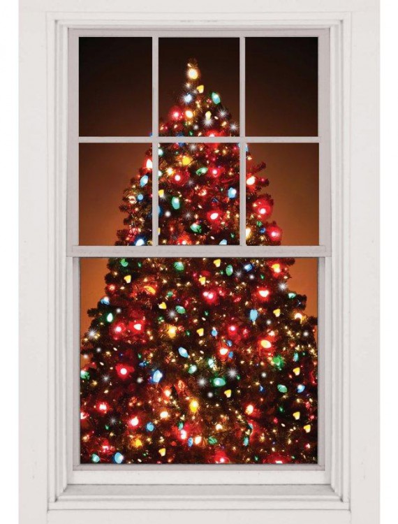 Christmas Tree Window Scene