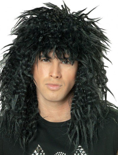 Rock Star 80's Wig (Black) Adult