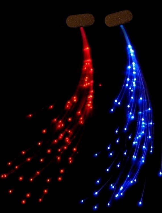 Glowbys Flashing Blue/Red Hair Accessory