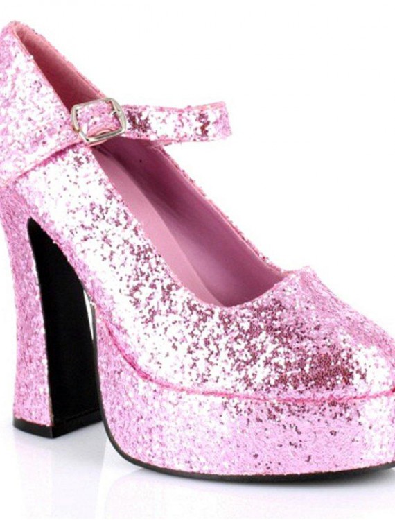 Mary Jane Platform (Pink Glitter) Adult Shoes