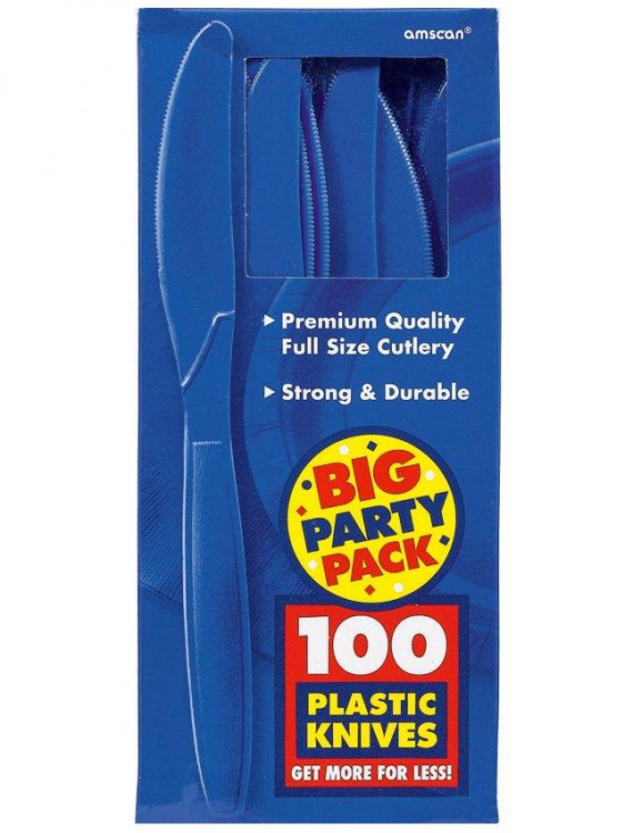 Bright Royal Blue Big Party Pack - Knives (100 count)