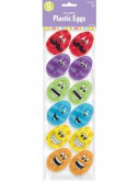 Easter Funny Face Small Plastic Easter Eggs (12 count)